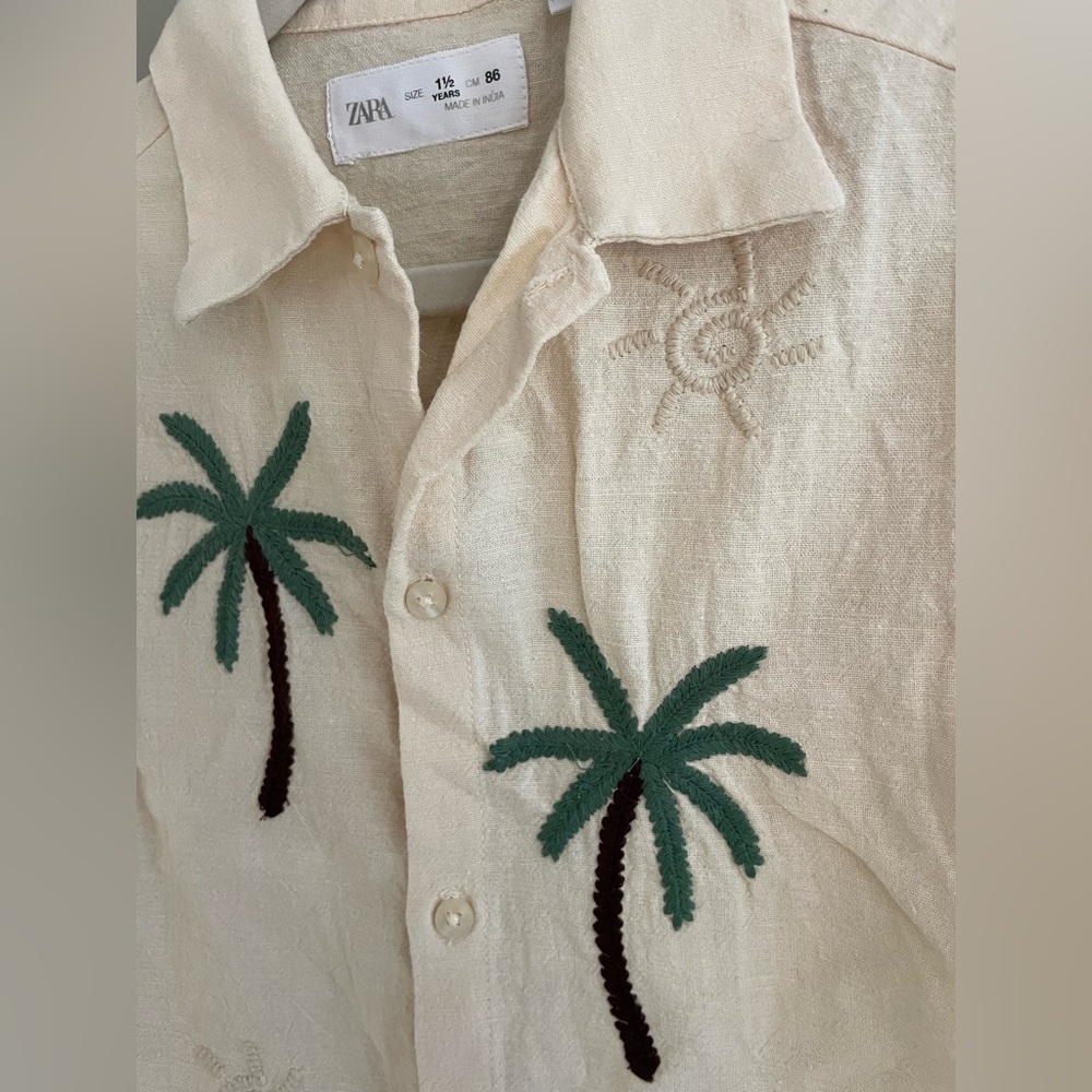 Zara Linen Button Down - Picture 2 of 3